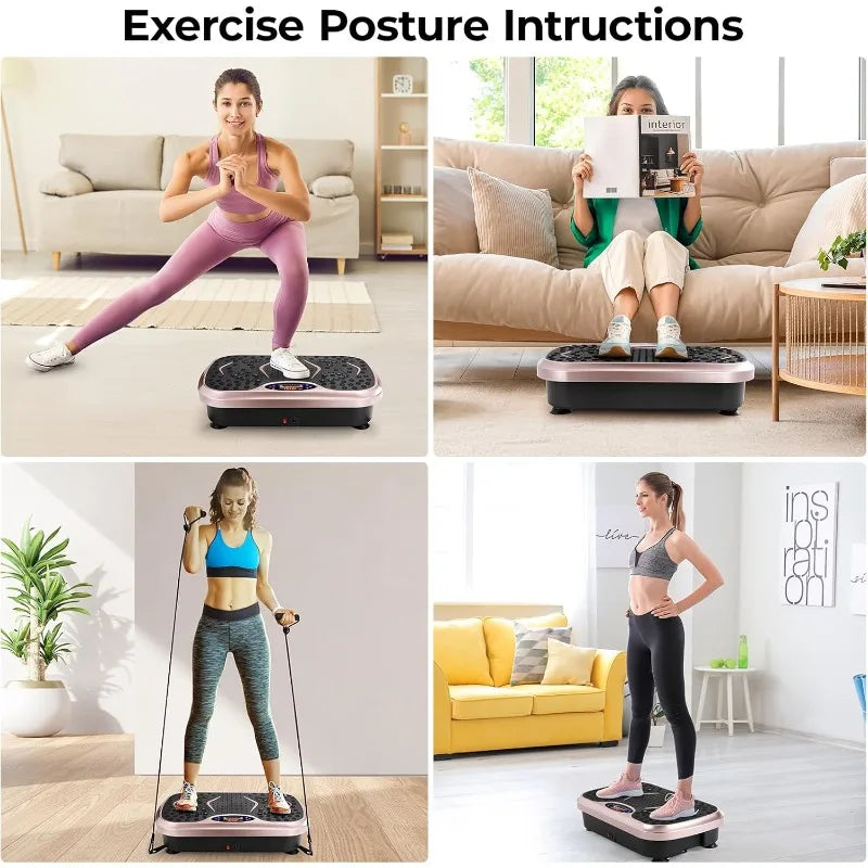 Vibration Plate Exercise Machine, Weight Loss Workout Equipment for Whole Body, Lymphatic Drainage Machine