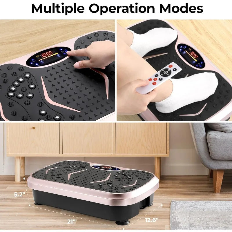 Vibration Plate Exercise Machine, Weight Loss Workout Equipment for Whole Body, Lymphatic Drainage Machine