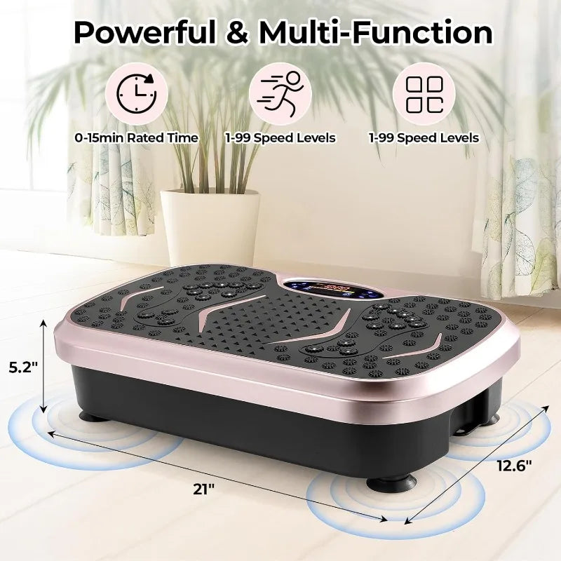 Vibration Plate Exercise Machine, Weight Loss Workout Equipment for Whole Body, Lymphatic Drainage Machine