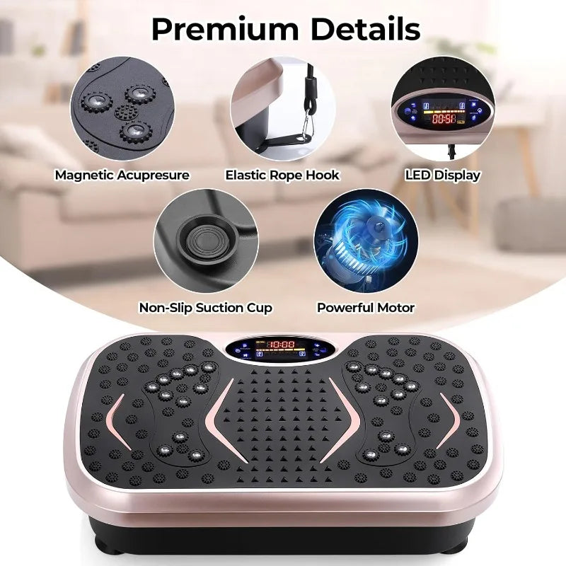 Vibration Plate Exercise Machine, Weight Loss Workout Equipment for Whole Body, Lymphatic Drainage Machine