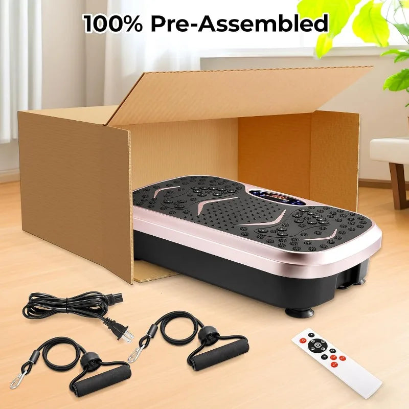 Vibration Plate Exercise Machine, Weight Loss Workout Equipment for Whole Body, Lymphatic Drainage Machine
